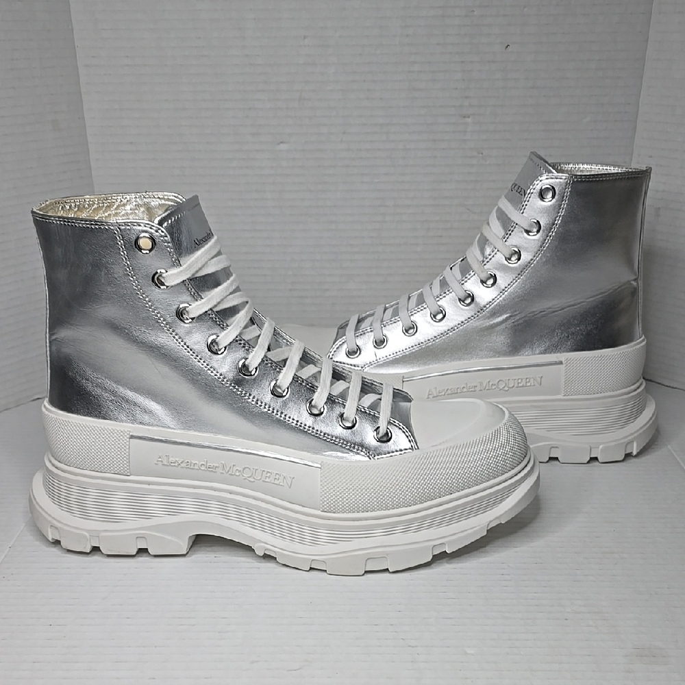 Alexander McQueen Silver Thread High Sneakers